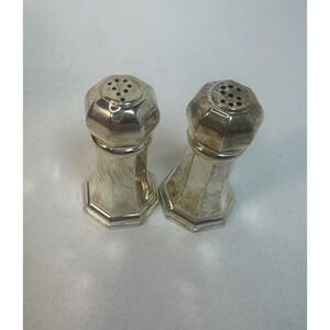 Vintage Silverplate Salt and Pepper Shakers 2.5" Classic Tabletop Decor